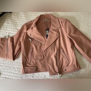 NWT Rebecca Minkoff Pink Leather Moto Jacket